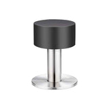 Adhesive Door Stops Stainless Steel Door Stoppers Door Stoppers with Shockproof Rubber Compatible with Wall or Floor Mounting with Double Sided