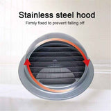 Outdoor Ventilation Grille, Stainless Steel Air Vent with Fly Guard and Fly Guard for Office, Kitchen, Bathroom, 120mm