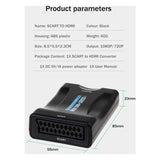 SCART to HDMI Converter 1080P 60Hz Analog to Digital Audio Video Adapter