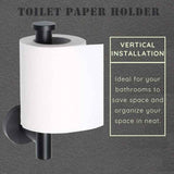 Wall Mounted Toilet Paper Holder Polished Finish 304 Stainless Steel Toilet Paper Holder, Black