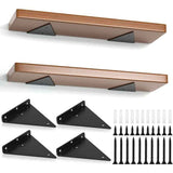 4 Pack Triangle Shelf Brackets, 5.5 Inch Iron Floating Shelf Brackets, Wall Mounted Metal Shelf Brackets for DIY Open Shelves
