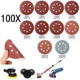 100 Pieces Sanding Disc, Sanding Discs 80, 180, 240, 320, 400, 800, 1000, 1500, 2000, 125mm