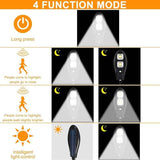 Solar Street Lights Outdoor, 60 LED Motion Sensor Lights Without Remote Control, 3 Sensor Mode, IP65 Waterproof Solar Powered Security Wall Lights
