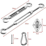 Triangular, Square and Rectangle Shade Sail Fixing Kit 304 Stainless Steel Shade Cloth Fixing Accessories Kit, Solar Shade Sail Mounting Kit, 8mm