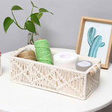 2 Pack Cotton Rope Braided Storage Basket, 30 x 14 x 10cm