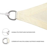 Rectangular Shade Sail Waterproof Anti 93 UV Water Resistant Wind Protection Polyester with UV Protection for Garden Terrace Camping, Beige, 3x5M