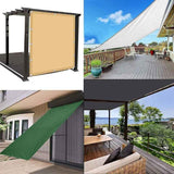 Rectangular Waterproof Shade Sail 98 UV Ray Protection Canvas Shade Sail, with Ropes for Outdoors, Garden and Terrace, Beige, 2 x 3 M, 1.5 M