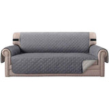 Protective Armchair Cover, Size 3 Seater Relax Reversible Quilted Cover Gray Color