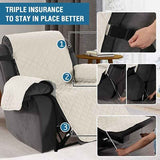 Protective Armchair Cover, Size 3 Seater Relax Reversible Quilted Cover Gray Color