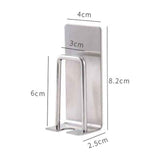 4 Pack Toothbrush Holder Stainless Steel Toothbrush Holders, Wall Mounted, Cups, Mugs, Toothbrush Holders, Waterproof and Self Adhesive, No Drilling