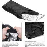 Waterproof Lawn Mower Cover 190T with Drawstring and Storage Bag Anti UV Dustproof, 187.96 x 99 x 63.5cm