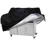 Barbecue Cover 210D Waterproof Oxford Gas Grill Cover Compatible with Weber Holland Jennair, Black, 145 x 61 x 117cm