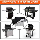 Barbecue Cover 210D Waterproof Oxford Gas Grill Cover Compatible with Weber Holland Jennair, Black, 145 x 61 x 117cm