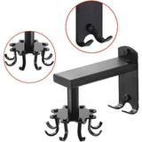 Rotating Wall Hook for Kitchen, 360 Rotatable Kitchen Utensil Holder, Wall Mounted Kitchen Utensil Holder with 8 Hooks for Bathroom and Kitchen, Black