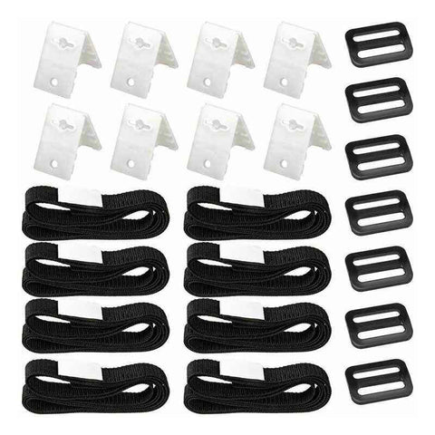 8 Pack Swimming Pool Solar Cover Fixing Kit, Nylon Adhesive Straps Fixing Plates Buckles for Solar Cover Fixing