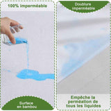Waterproof Bamboo Mattress Protector, Soft and Hypoallergenic, Anti-Dust Mite and Bacteria, Breathable, 200 x 200 cm, 30 cm In Australia - Darrahopens