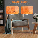 16 Pcs Square Silicone Chair Leg Protectors, Transparent Silicone Floor Protectors for Hardwood and Tile Floors, for Chair Legs with Felt, 32-40 mm