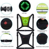 LED Turn Signal Vest, LED Reflective Vest with Direction Indicator, Remote Control, Turn Signals, USB Rechargeable, Easy Installation for Bicycle In Australia - Darrahopens