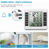 Amir Refrigerator Thermometer, Wireless Indoor Outdoor Thermometer, Temperature Sensor with Audible Alarm, Temperature Gauge for Freezer, Kitchen In Australia - Darrahopens