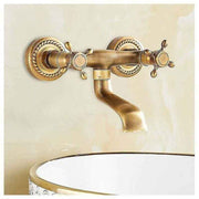 Vintage Copper Wall-Mounted Faucet, Antique Rotating Kitchen Sink with 180 Degree Rotation and Hot and Cold Water In Australia - Darrahopens