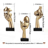 3 Pcs Thinker Statues, Gold and Black Abstract Art Sculpture, Office Decoration, Christmas Gift, New Year Gift, 3 Gold Pieces In Australia - Darrahopens