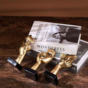 3 Pcs Thinker Statues, Gold and Black Abstract Art Sculpture, Office Decoration, Christmas Gift, New Year Gift, 3 Gold Pieces In Australia - Darrahopens