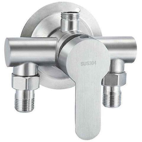 304 Stainless Steel Exposed Hot and Cold Shower Faucet Switch Water Heater Bathroom Faucet, Exposed Stainless Steel Triangle Shower Faucet In Australia - Darrahopens