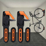 Bicycle Rack, Wall-Mounted Bicycle Rack with Rubber Coating, for 2 Bicycles, Wall-Mounted Bicycle Supports for Indoor and Outdoor Use In Australia - Darrahopens