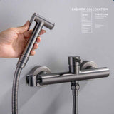 Bathroom Concealed Bidet Shower Set, Hot and Cold Hand Spray, Hot Water Toilet, Black In Australia - Darrahopens