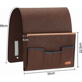 Sofa Armrest Organizer, Storage Chair Bag with 5 Pockets, Chair Cover for Remote Control, iPad, Magazine, Glasses, Brown In Australia - Darrahopens