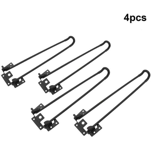 Folding Hairpin Table Legs, Heavy Duty Black Metal Two Rod Support Legs DIY Furniture Accessories Bench Computer Table Legs 51 cm In Australia - Darrahopens
