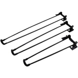 Folding Hairpin Table Legs, Heavy Duty Black Metal Two Rod Support Legs DIY Furniture Accessories Bench Computer Table Legs 51 cm