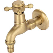 Ccykxa Antique Brass Tap, Decorative Garden Mixer Tap, Outdoor Washing Machine, Vintage European Style, Unique Wall Mounted, 2 In Australia - Darrahopens
