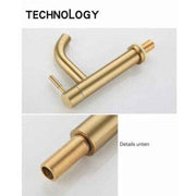 Single Cold Basin Faucet Stainless Steel Bathroom Countertop Sink Faucet 4 Point Interface PVD Basin Faucet In Australia - Darrahopens