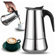 Italian Coffee Maker, 2 Cup Stainless Steel Compatible with All Stovetops, 100 ml In Australia - Darrahopens