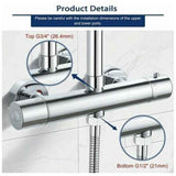 Thermostatic Column, Brass Shower Faucet High G3 4, Low G1 2, 26.4 mm, 21 mm, 150 mm In Australia - Darrahopens