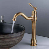 Retro Basin Faucet 360 Degree Swivel Single Lever Bathroom Mixer Tap High Spout Hot and Cold Water Available Bronze In Australia - Darrahopens