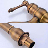 Retro Basin Faucet 360 Degree Swivel Single Lever Bathroom Mixer Tap High Spout Hot and Cold Water Available Bronze In Australia - Darrahopens