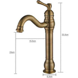 Retro Basin Faucet 360 Degree Swivel Single Lever Bathroom Mixer Tap High Spout Hot and Cold Water Available Bronze In Australia - Darrahopens