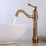 Retro Basin Faucet 360 Degree Swivel Single Lever Bathroom Mixer Tap High Spout Hot and Cold Water Available Bronze In Australia - Darrahopens