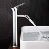 Bathroom Sink Faucet, High Arc Bathroom Sink Mixer Tap, Adjustable Hot and Cold Mixer Tap, Chrome Plated Brass, Silver Grey In Australia - Darrahopens