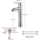 Bathroom Sink Faucet, High Arc Bathroom Sink Mixer Tap, Adjustable Hot and Cold Mixer Tap, Chrome Plated Brass, Silver Grey In Australia - Darrahopens
