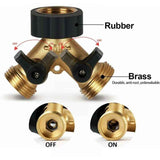 Double Washing Machine Faucet, Heavy Duty Brass 2 Way Y Garden Hose Tap Splitter for 3 4 Inlet Hoses, Outdoor Faucet In Australia - Darrahopens