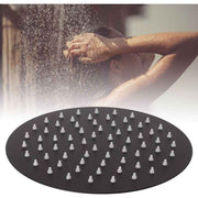Ultra Thin Rainfall Shower Head, Fixed Rainfall Waterfall, Black Stainless Steel Round Shower Head, 8 Inch In Australia - Darrahopens