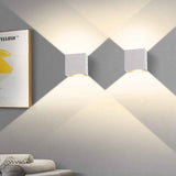 2 Pcs Indoor Wall Light, Bedroom Wall Light 6W 3000K, LED Square Wall Light, White Wall Lamp Used in Living Room, Bathroom, Kitchen, Dining Room In Australia - Darrahopens