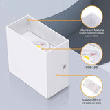 2 Pcs Indoor Wall Light, Bedroom Wall Light 6W 3000K, LED Square Wall Light, White Wall Lamp Used in Living Room, Bathroom, Kitchen, Dining Room