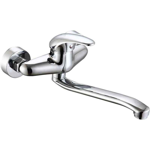 Kitchen Mixer Tap, Wall Mounted, Low Spout, Silver In Australia - Darrahopens