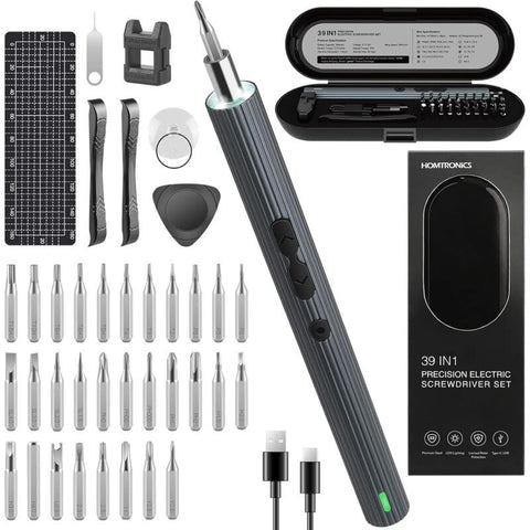 Mini Precision Electric Screwdriver, 0.45-0.65 4N M Torque, Cordless, Electric Precision Screwdriver, 39 in 1 Rechargeable Precision Screwdriver