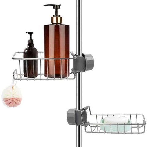 2 Pcs Shower Caddy No Drilling Stainless Steel, Stainless Steel Telescopic Bathroom Shelf, Shower Support Shelf, Shower Bar Soap Holder In Australia - Darrahopens