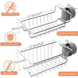 2 Pcs Shower Caddy No Drilling Stainless Steel, Stainless Steel Telescopic Bathroom Shelf, Shower Support Shelf, Shower Bar Soap Holder In Australia - Darrahopens